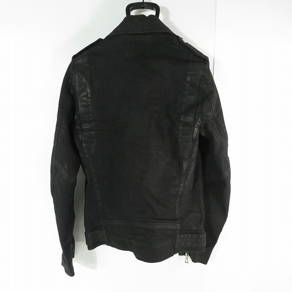 実際に弊社で買取させて頂いたBALMAIN/バルマン 15SS コーティング加工 ライダースジャケット S5HT245C710W/Sの画像 1枚目