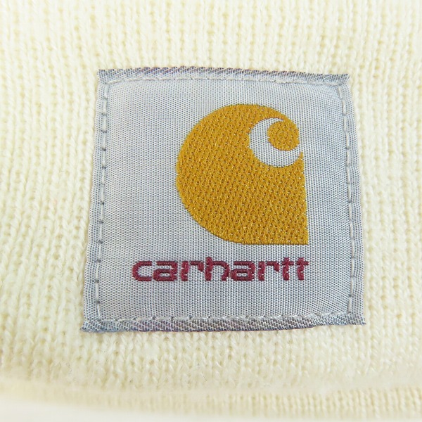 実際に弊社で買取させて頂いたCarhartt/カーハート ACRYLIC WATCH HAT ビーニー/ニット帽 クリーム系の画像 3枚目