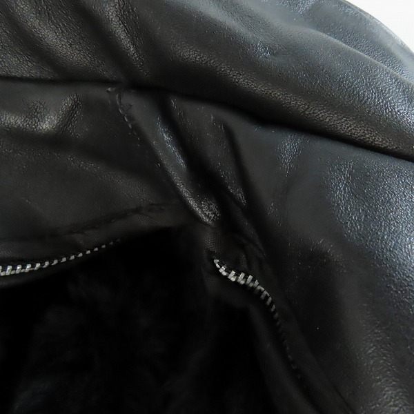 実際に弊社で買取させて頂いたSCHOTT/ショット ファーライナー付き シングルレザーライダースジャケット/36の画像 7枚目