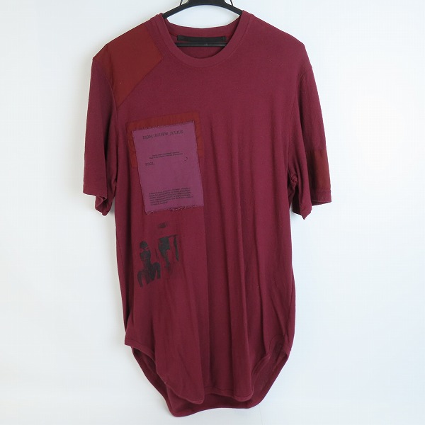 実際に弊社で買取させて頂いたJULIUS/ユリウス 18FW バーガンディー Tシャツ カットソー/1