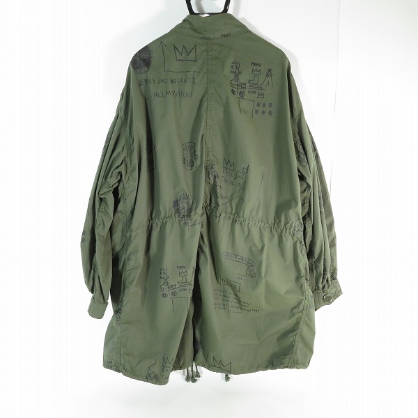 実際に弊社で買取させて頂いたJUNYA WATANABE MAN/ジュンヤワタベマン コムデギャルソン×Jean-Michel Basquiat 23SS モッズコート AD2022/WK-C001/XSの画像 1枚目