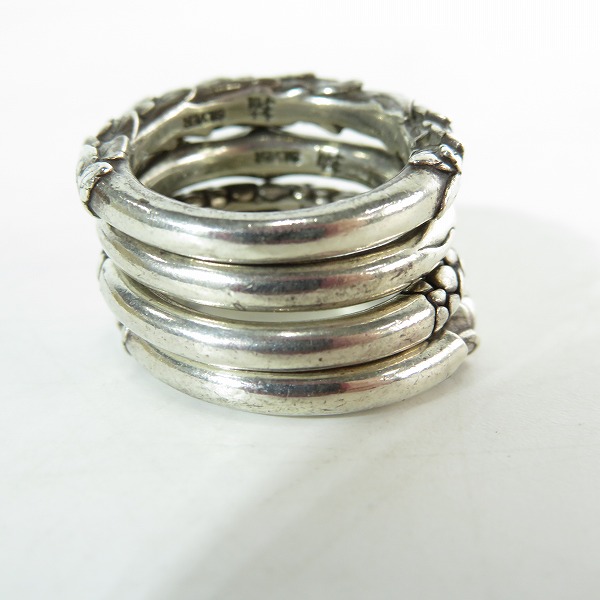 実際に弊社で買取させて頂いた【ギャラ付】Bloody Mary/ブラッディマリー mixture/ミクスチャー 4連リング/15号の画像 3枚目