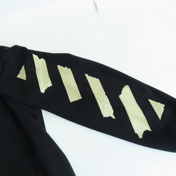 実際に弊社で買取させて頂いたOff-White/オフホワイト TAPE ARROWS OVER HOODIE/テープ アローズ オーバー フーディ/パーカー OMBB037R20E30002/XXLの画像 6枚目