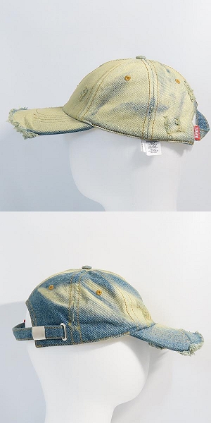 実際に弊社で買取させて頂いたDIESEL/ディーゼル C-IYASU ダメージ加工 デニム キャップ/A10162/01の画像 2枚目