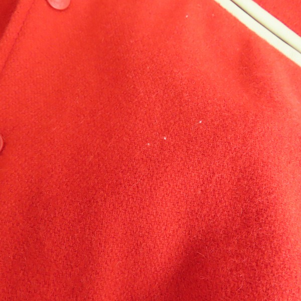 実際に弊社で買取させて頂いたHYSTERIC GLAMOUR/ヒステリックグラマー DEVIL刺繍 袖レザー スタジャン 02173AB03/Mの画像 8枚目