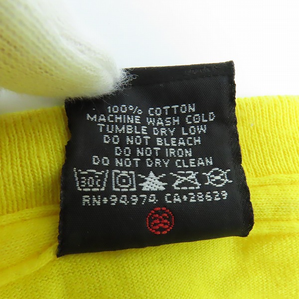 実際に弊社で買取させて頂いたSTUSSY/ステューシー プリント Tシャツ イエロー/Lの画像 3枚目