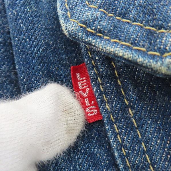 実際に弊社で買取させて頂いたLEVIS/リーバイス 70502 XX 日本製 J02刻印 1st デニムジャケット/38の画像 5枚目