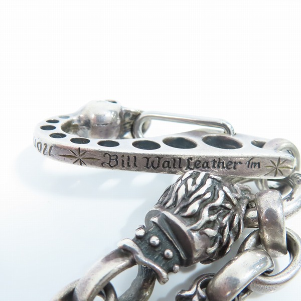 実際に弊社で買取させて頂いたBWL/BILL WALL LEATHER/ビルウォールレザー ビンテージスカル&ライオン シルバーウォレットチェーンの画像 2枚目