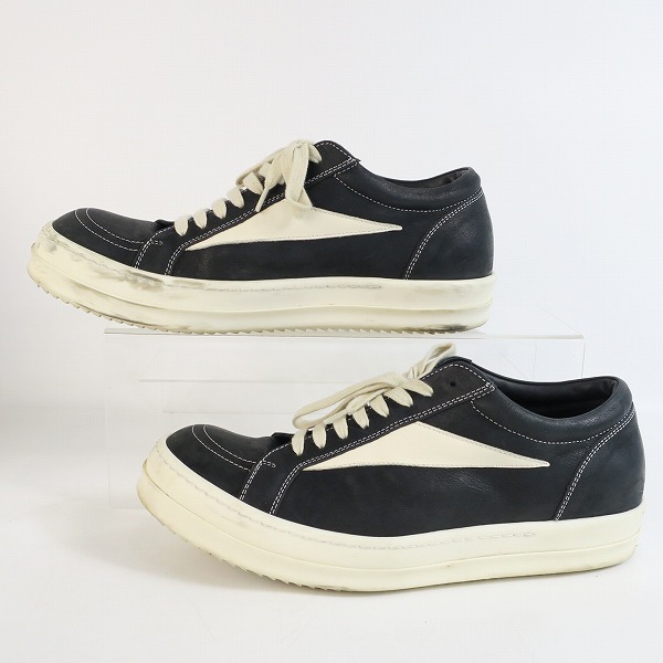 実際に弊社で買取させて頂いたRick Owens/リックオウエンス VINTAGE SNEAKS/ヴィンテージスニーカー レザー RU01D3897/42の画像 3枚目