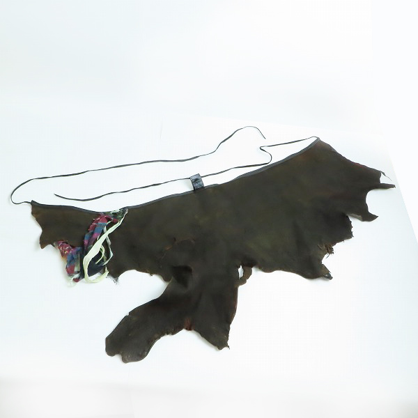 実際に弊社で買取させて頂いたIFSIXWASNINE/イフシックスワズナイン WRAP-SANDSTORM LE104 レザー 巻きスカート/Fの画像 2枚目