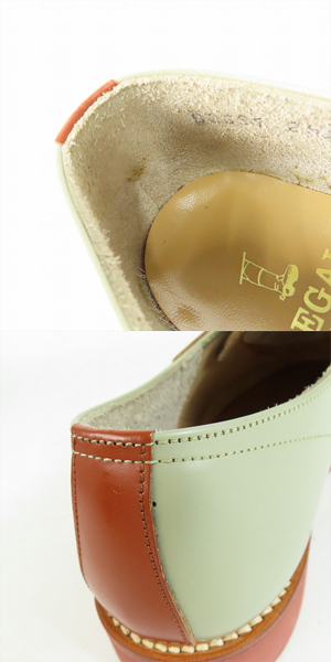 実際に弊社で買取させて頂いたREGAL/リーガル サドルオックスフォードシューズ グレー×ブラウン 2051N 25.5の画像 7枚目