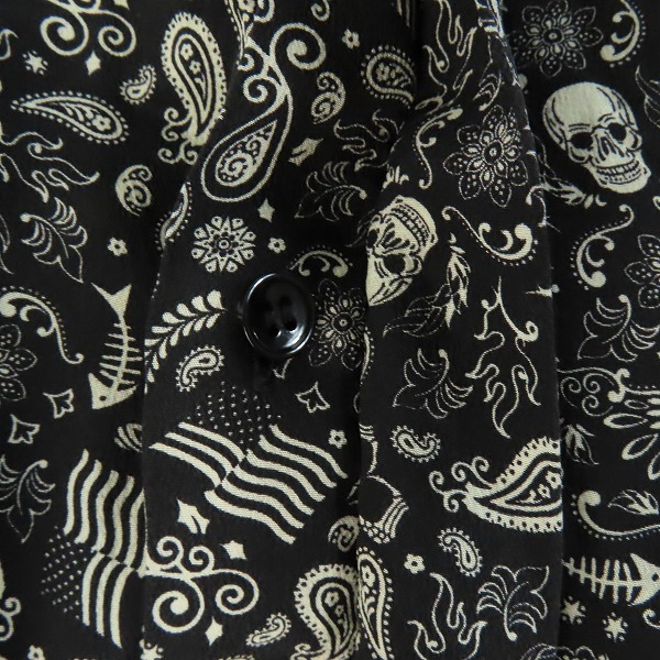 実際に弊社で買取させて頂いた【JPタグ】 SAINT LAURENT PARIS/サンローランパリ 19SS スカル ペイズリー総柄シルク長袖シャツ 564172 Y595U/37の画像 7枚目