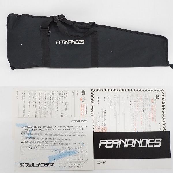実際に弊社で買取させて頂いた★【難有り】FERNANDES/フェルナンデス ZO-3C ぞうさん ゴールドパーツ アンプ内蔵ギター マッチングヘッド ケース付の画像 9枚目