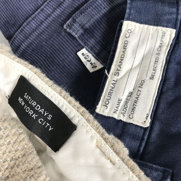 実際に弊社で買取させて頂いた【おまとめ】SATURDAYS SURF NYC/Levi's/JOURNAL STANDARD 他 コーデュロイパンツ/スラックス 等 ボトムス 