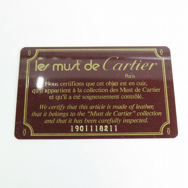 実際に弊社で買取させて頂いたCartier/カルティエ マストライン レザー 二つ折り 財布/ウォレットの画像 8枚目