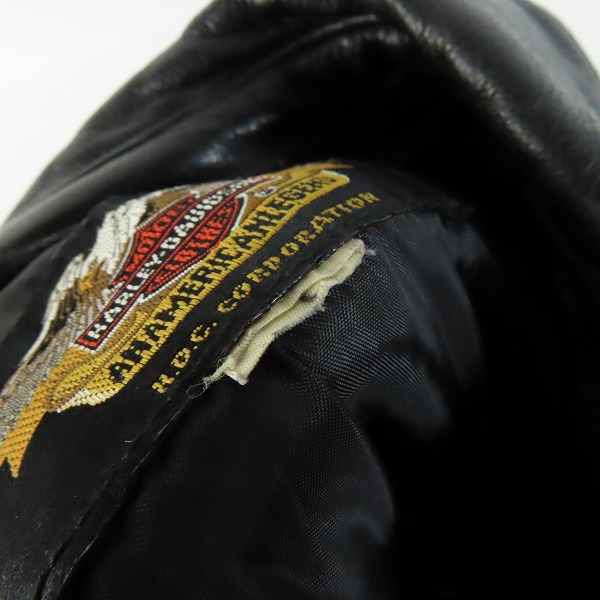 実際に弊社で買取させて頂いたHARLEY-DAVIDSON/ハーレーダビッドソン 牛革 レザー シャツジャケットの画像 5枚目