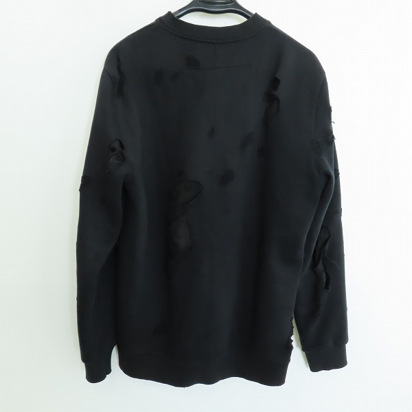 実際に弊社で買取させて頂いた【JPタグ】GIVENCHY/ジバンシィ 16SS デストロイ加工 クルーネックスウェットトレーナー 16S 7359 653/Mの画像 1枚目
