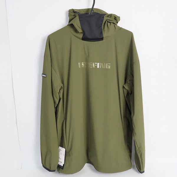 実際に弊社で買取させて頂いた(1)【未使用】BRIEFING/ブリーフィング WIND HOODIE 超撥水 ウィンドブレーカー プルオーバー オリーブ BRG223M19/L