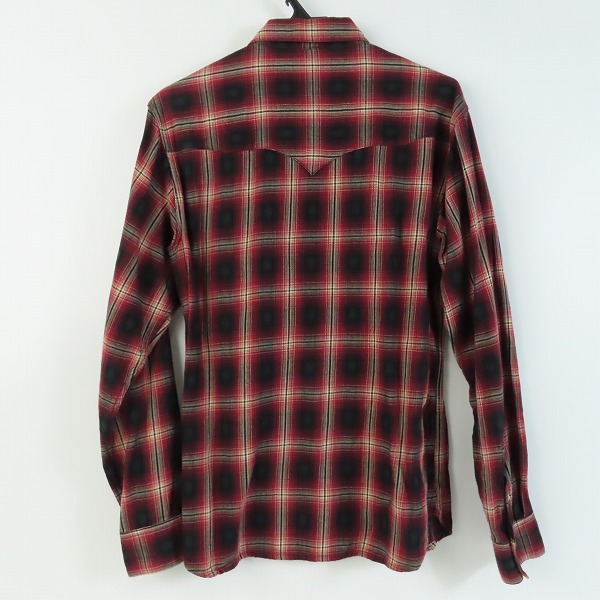 実際に弊社で買取させて頂いたTHE FLAT HEAD/フラットヘッド Native Check ウエスタンシャツ レッド CW-44W/40の画像 1枚目