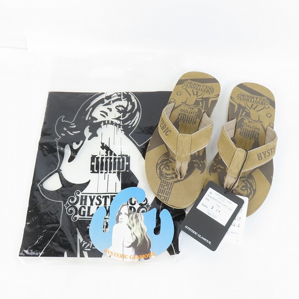 実際に弊社で買取させて頂いた【未使用】HYSTERIC GLAMOUR/ヒステリックグラマー ギターガール レザー サンダル 4QS-0700-24A/FREEの画像 7枚目