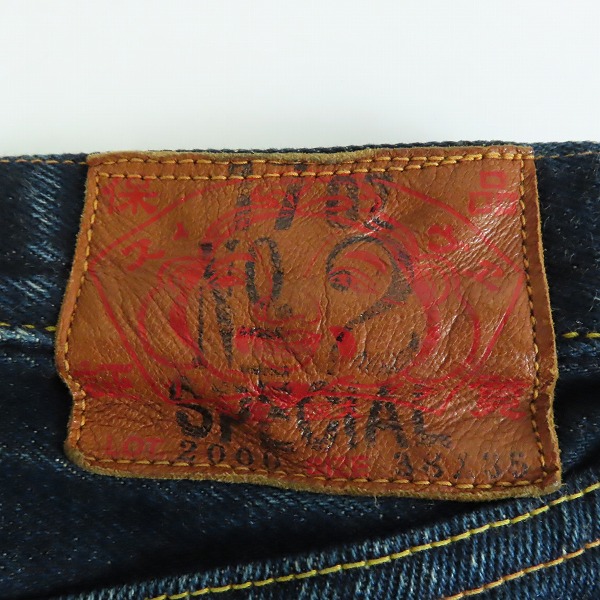 実際に弊社で買取させて頂いたEVISU/エヴィス No.2 SPECIAL 2000 くまモン デニムパンツ/38×35の画像 5枚目