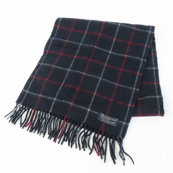 実際に弊社で買取させて頂いたBurberry's/バーバリーズ カシミア100% チェック柄マフラー 