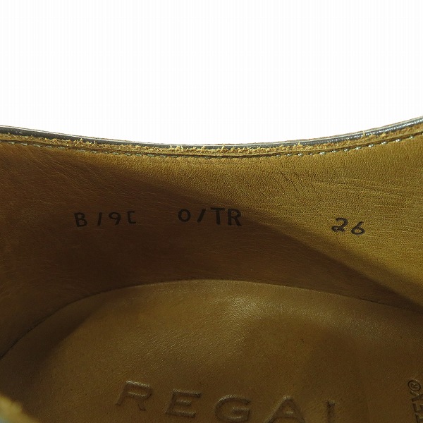 実際に弊社で買取させて頂いたREGAL/リーガル GORE-TEX/ゴアテックス ストレートチップ レザーシューズ/26の画像 5枚目