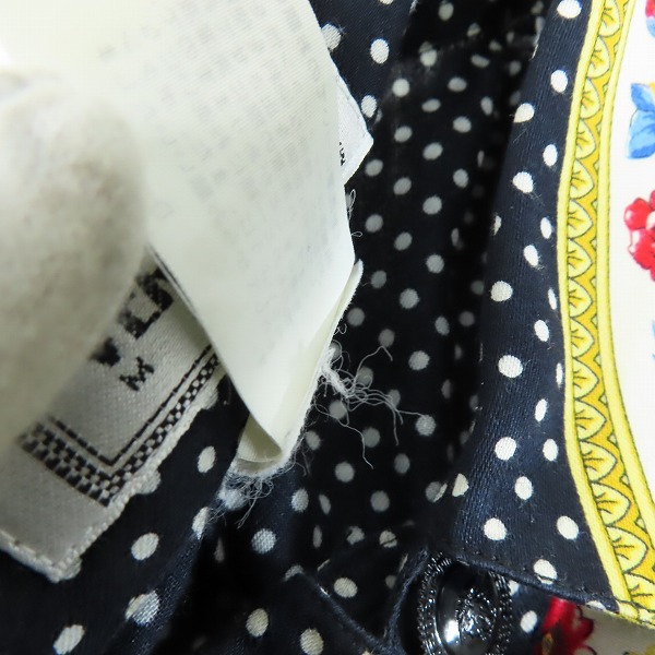 実際に弊社で買取させて頂いたVERSACE/ヴェルサーチ ドット柄シャツ/46の画像 4枚目