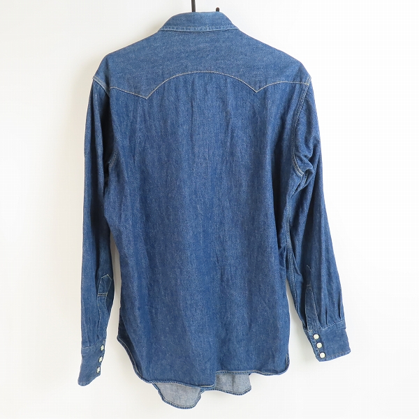 実際に弊社で買取させて頂いたLEVI'S/リーバイス デニムシャツ ウエスタンシャツ ショートホーン 復刻 7205-1018/Lの画像 1枚目