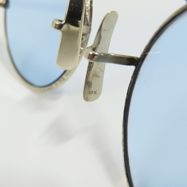 実際に弊社で買取させて頂いた【ノーブランド扱い】ノーズパット10K刻印/ヴィンテージ/ビンテージ 唐草模様/ラウンド型 眼鏡フレームの画像 6枚目