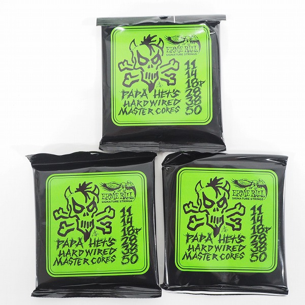実際に弊社で買取させて頂いた【未開封品】ERNIE BALL/アーニーボール PAPA HET'S James Hetfield Signature String ギター弦3セット コレクションBOXの画像 1枚目