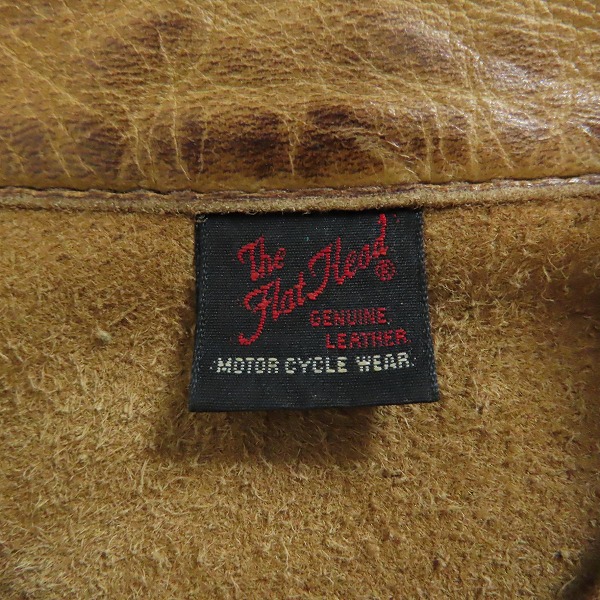 実際に弊社で買取させて頂いたTHE FLAT HEAD/フラットヘッド レザーシャツジャケット ディアスキン/鹿革/40の画像 2枚目