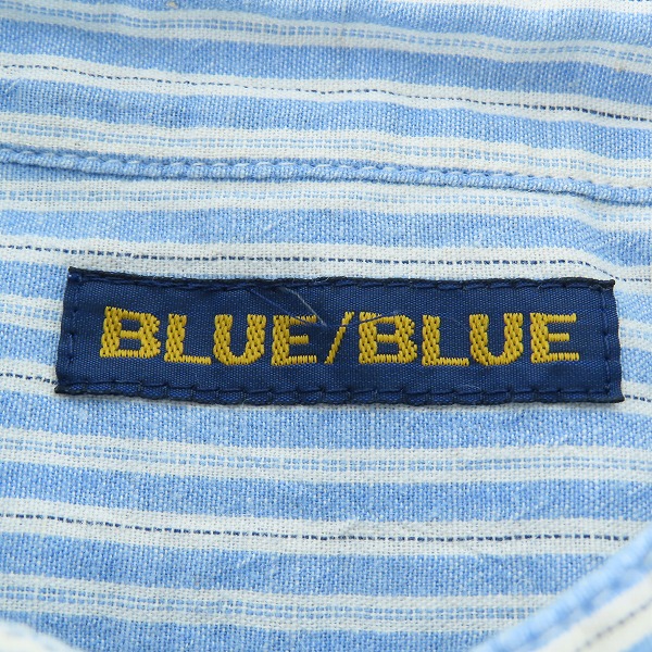 実際に弊社で買取させて頂いたBLUE BLUE/ブルーブルー ストライプ ヘンリーネック ロングシャツの画像 2枚目