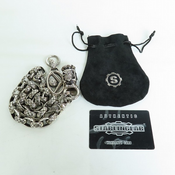 実際に弊社で買取させて頂いたSTARLINGEAR/スターリンギア デビルスカル チェッカーリンクウォレットチェーンの画像 9枚目