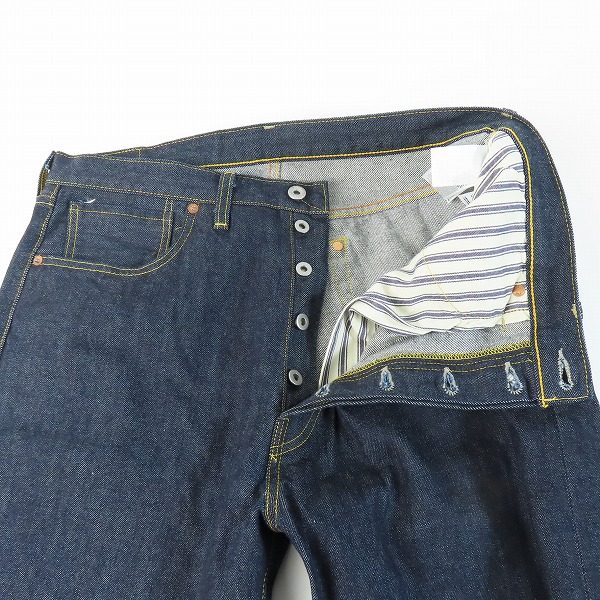 実際に弊社で買取させて頂いたLEVIS/リーバイス VINTAGE CLOTHING S501XX 1944年大戦モデル復刻 ビッグE/ボタン裏01 デニムパンツ 44501-0072/36×34の画像 2枚目