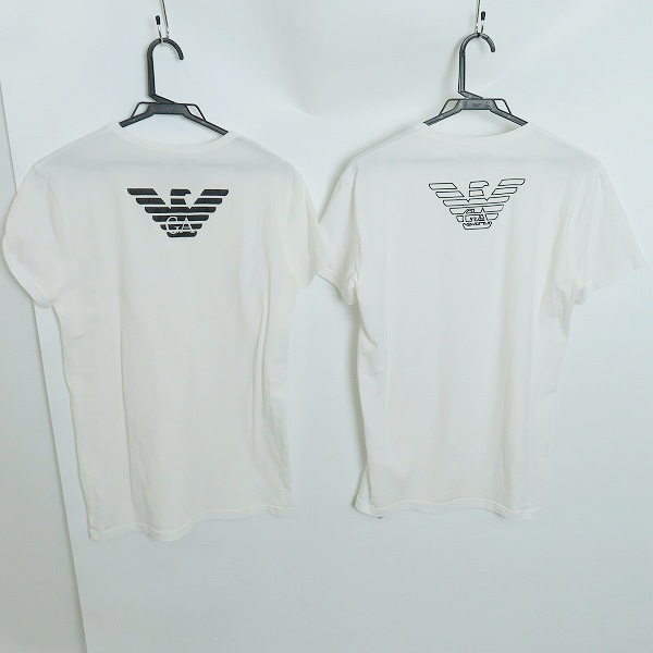 実際に弊社で買取させて頂いたEMPORIO ARMANI/エンポリオアルマーニ イーグルロゴ入り 半袖Tシャツ 2点セットの画像 1枚目