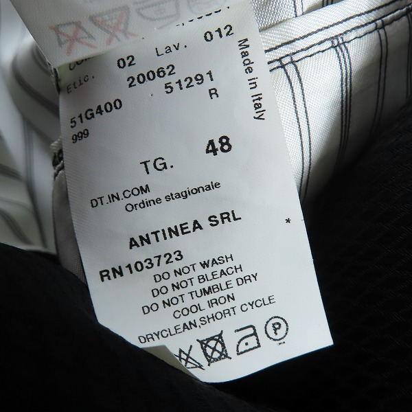 実際に弊社で買取させて頂いた【JPタグ】EMPORIO ARMANI/エンポリオアルマーニ 総柄 1Bテーラードジャケット ブラック/48の画像 3枚目