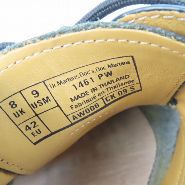 実際に弊社で買取させて頂いたDr.Martens/ドクターマーチン 3ホール レザーシューズ/UK8の画像 5枚目