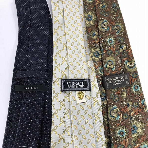 実際に弊社で買取させて頂いた【おまとめ】GUCCI/グッチ VESACE/ヴェルサーチ GIVENCHY/ジバンシィ 他 ネクタイの画像 1枚目