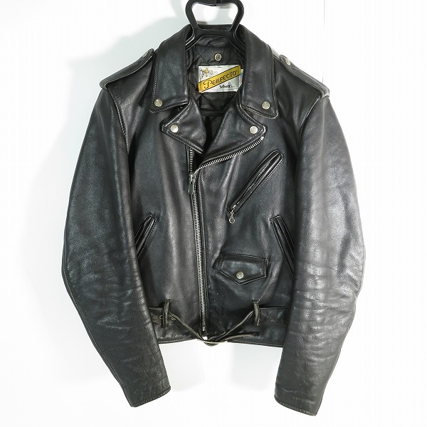 実際に弊社で買取させて頂いたSchott/ショット バイカータグ後期 618 レザー ダブルライダースジャケット /38