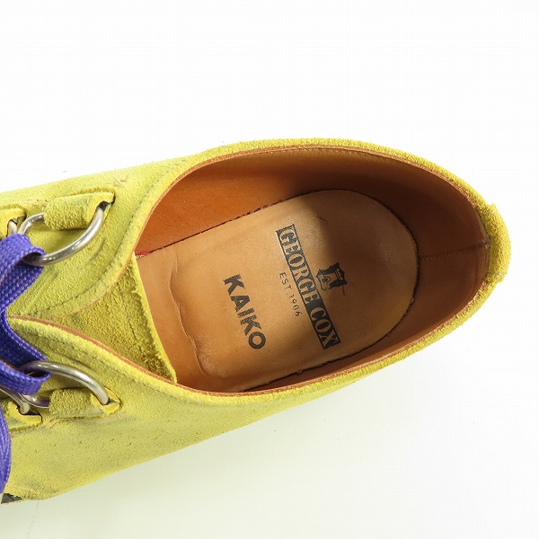 実際に弊社で買取させて頂いたGEORGE COX ×KAIKO/ジョージコックス Gibson/ギブソン ラバーソール シューズ ブラック 12030/6.5の画像 4枚目