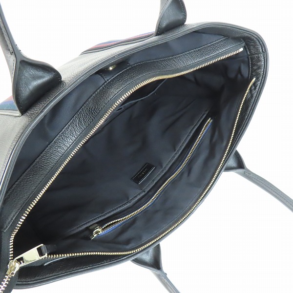 実際に弊社で買取させて頂いたPaul Smith/ポールスミス ブロックレザー ストライプ トートバッグ/ハンドバッグの画像 3枚目