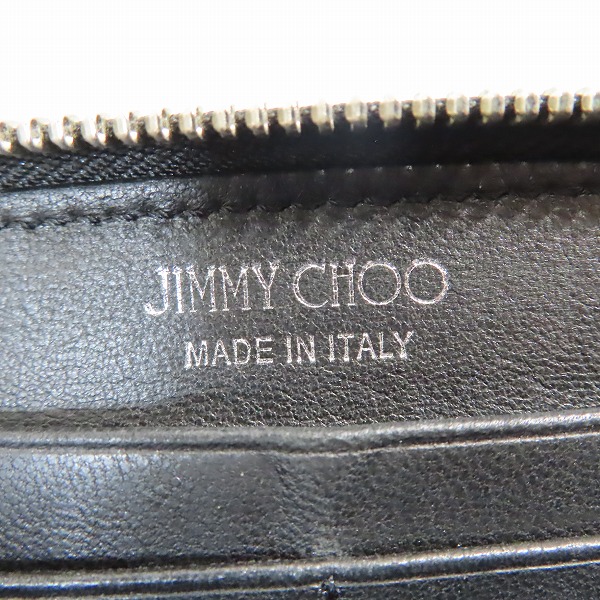実際に弊社で買取させて頂いたJIMMY CHOO/ジミーチュウ スタースタッズ ラウンドジップ ウォレット 長財布の画像 4枚目