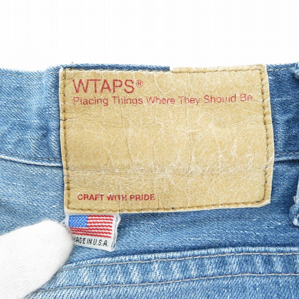 実際に弊社で買取させて頂いたWTAPS/ダブルタップス 16SS BLUES VERY SKINNY TRASH スキニー デニム パンツ 161MYDT-PTM05/Lの画像 2枚目