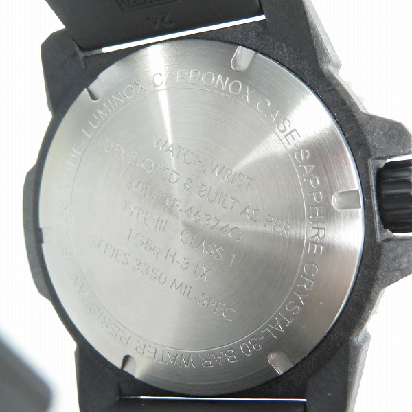 実際に弊社で買取させて頂いたLUMINOX/ルミノックス MIL-SPEC 腕時計 3350 SERIES/3351の画像 5枚目