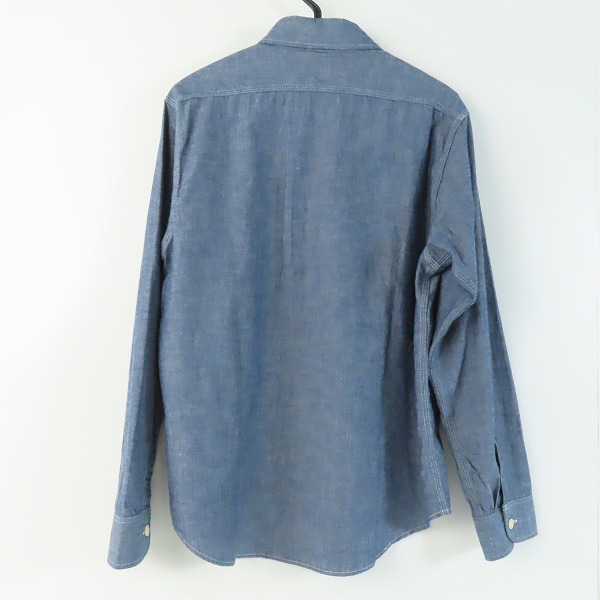 実際に弊社で買取させて頂いたSUGAR CANE/シュガーケーン ブルーシャンブレー ワークシャツ 長袖シャツ SC27850 Mの画像 1枚目