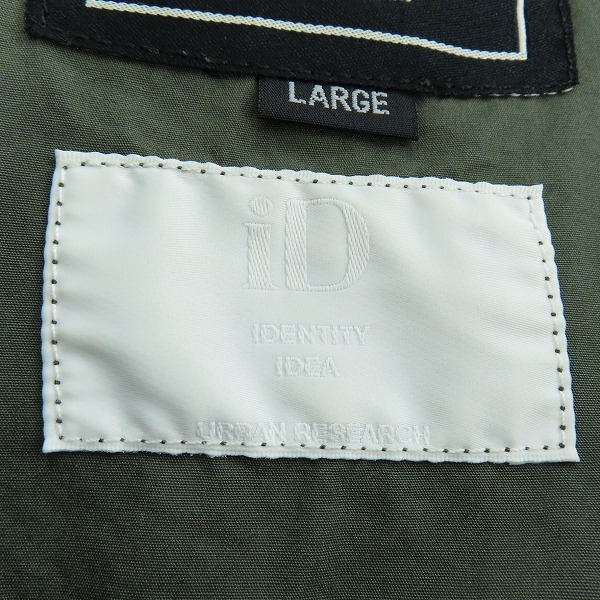 実際に弊社で買取させて頂いたALPHA INDUSTRIES/アルファインダストリーズ URBAN RESEARCH ID 別注 ミリタリージャケット TA1130-8149/Lの画像 3枚目