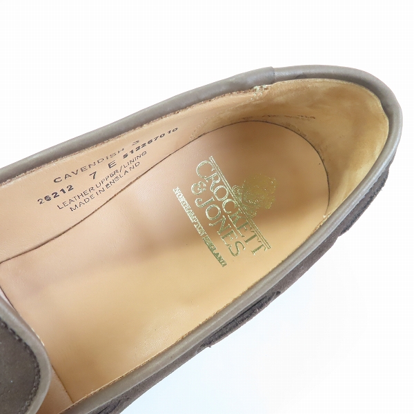 実際に弊社で買取させて頂いたCROCKETT&JONES/クロケットアンドジョーンズ CAVENDISH3/キャベンディッシュ3 タッセルローファー スウェード 26212/7Eの画像 4枚目