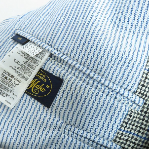 実際に弊社で買取させて頂いたBrooks Brothers/ブルックスブラザーズ own make チェック テーラードジャケット/42Rの画像 5枚目