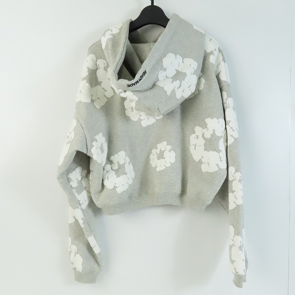 実際に弊社で買取させて頂いたREADYMADE×DENIM TEARS/レディメイド×デニムティアーズ フラワー 花柄 コットン ショート丈 プルオーバーパーカー/Sの画像 1枚目